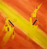 Udo Nöger,几何形状,早期大型油画