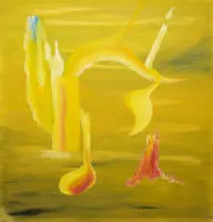 Udo Nöger, Forme fluide, grande pittura a olio della prima produzione