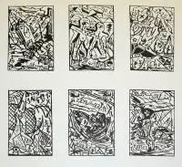 Albert Oehlen e Werner Büttner (Neue Wilde), segni zodiacali, 6 litografie offset a colori del 1985 e 6 linoleografie del 1984, tutte firmate