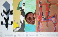 4 manifesti artistici Giochi Olimpici Monaco 1972: Marini, Antes, Kitaj, D'Arcangelo, 4 litografie a colori