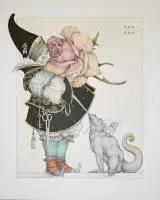 Michael Parkes, The Rose Collector, litografia a colori firmata