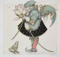 Michael Parkes, The Lotus Collector, litografia a colori firmata