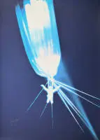 أوتو بينه، "Lichtgestalt"، طباعة سيريغراف ملونة موقعة من 1972