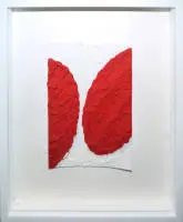 Pino Pinelli، "Pittura su carta"، تقنية مختلطة من 2012، بإطار معرض
