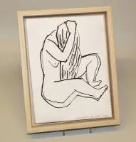 واندا براتشكه، لوحة عارية "Schöne"، رسم أكريليك، موقّع ومؤطّر