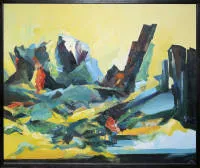 Boguslaw Ptak，《Martwa Natura》，1988年大幅油画，带框
