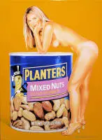 Mel Ramos, Mixed Nuts, smalto pop art del 2008, firmato