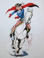 Mel Ramos, Miss Liberty, smalto pop art del 2008, firmato