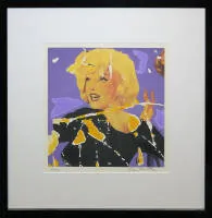 Mimmo Rotella，Marilyn，2 幅签名彩色丝网版画，画廊装框