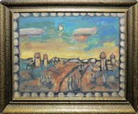 归于乔治·鲁奥，圣经风景（Pastorale Chretienne），约1940年油画，阁楼发现，装于Petter Malmqvist/芬兰赫尔辛基的旧有、注明日期（1940年4月16日）的原装画框