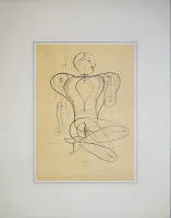 Oskar Schlemmer,《Homo,人物T》,据1919/1920年水墨画制作的胶印石版画,附小册子