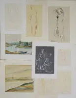 Fritz Schwarzbeck, aus den Nachlass des Künstlers: 18 Aquarelle und Zeichnungen, 1936- 1971
