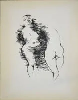 Gustav Seitz，两件女性裸体，1967年签名石版画