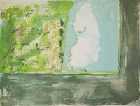Shmuel Shapiro, Akt und Landschaft, 2 signierte Farblithographien