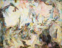 Bernard Schultze, "Circe", huile de 1980 au format muséal (195 x 250 cm)