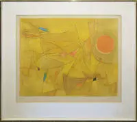 Gustave Singier, Provence, Farbradierung und Farblithographie und Farbradierung von 1958/63, gerahmt