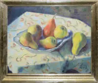 Karli Sohn-Rethel & Theodor Butz, 2 Stillleben der 1920/30 er Jahre, Pastell & Ölgemälde, beide gerahmt