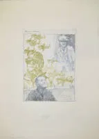 Peter Sorge, "Mann is' Mann", signed drawing from 1976