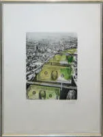 Wolf Vostell，"Rheingold"，1992年签名照片石版画，装框 & "Cadillac Brunnen"，1987年签名彩色胶印，9件，原包装