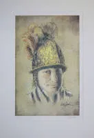 Otto Waalkes，Ottifant头盔，彩色石版画