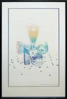 安迪·沃霍尔《Committee 2000》1982年签名彩色丝网版画,画廊画框
