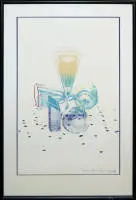 Andy Warhol, "Committee 2000", serigrafia a colori firmata del 1982, in cornice da galleria