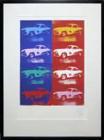 Andy Warhol, Mercedes-Benz 300 SL Coupé (1954), serigrafia, edizione limitata del 2008