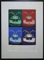 安迪·沃霍尔，梅赛德斯-奔驰 C 111 试验车（1970），出自"Cars"系列，丝网版画，2008年限量版