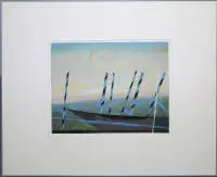 Jerzy Zablocki, Abstrakt komposition, signeret mixed media/collage, indrammet