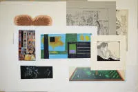 版画收藏，10张（Bele Bachem、S. Dittrich、Werner Drewes、E. Fekete、R. Hausner、2 x Wolfgang Hutter、B. Oldenburg、A. Schindehütte、Mac Zimmermann）