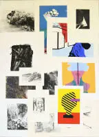 Stort grafikparti med 55 værker (1x akvarel), Wolfgang Zeißner, Klaus Staeck, Hans Nagel, Vitezlava Janotova, Alfred Hrdlicka m.fl.