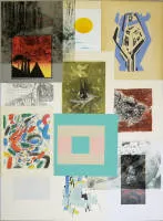 包含11件作品的小型版画合集，包括Lubarov、Hartung、Kuprianov