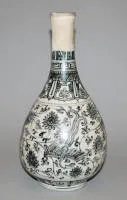 元代/明代凤纹玉壶春瓶，中国14/15世纪