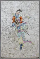 《钟馗嫁妹》，大型瓷板画，中国20世纪