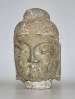 Kireç taşından Çin Buda başı