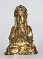 अमिताभ बुद्ध की कांस्य मूर्ति, उत्तर मिंग काल, चीन, 16/17वीं सदी