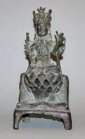 莲座上的观音，明代青铜像，中国，16/17世纪
