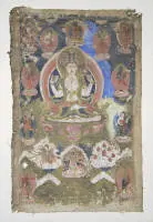 Thangka del Bodhisattva Avalokiteshvara, Tibet, XVIII/XIX sec.