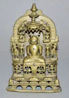 青铜耆那教祖师 Padmabrabhu 祭坛，北印度，1454/55年