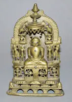 कांस्य में तीर्थंकर पद्मप्रभु की जैन वेदी, उत्तर भारत, 1454/55 तिथि