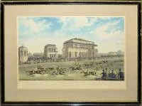 James Pollard, "Doncaster Races" de 1832 et 1833 & Francis Calcraft Turner, "Conolly on Coronation", 3 gravures en couleurs, encadrées