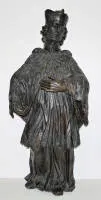 Stor træskulptur af den hellige Johannes Nepomuk omkring 1700