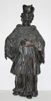 Stor træskulptur af den hellige Johannes Nepomuk omkring 1700