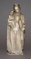 晚期哥特风格圣母小大理石雕像，约1800年