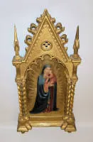 Fra Angelico，仿作，《圣母之星》，新哥特式立体建筑框架内，19世纪