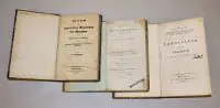 3 libri antiquari di medicina, 1805-1846