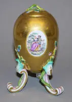 金色蛋形盒，皇家迈森，约1800年