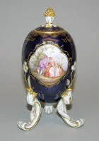 钴蓝色蛋杯,迈森皇家瓷器,约19世纪