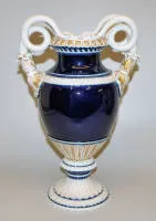 大型蛇形柄花瓶，皇家迈森，约1900年