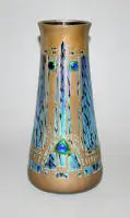 Dekorativ vase med galvanisk kobberbelægning, skole efter Koloman Moser og Loetz Witwe omkring 1900, beskadiget